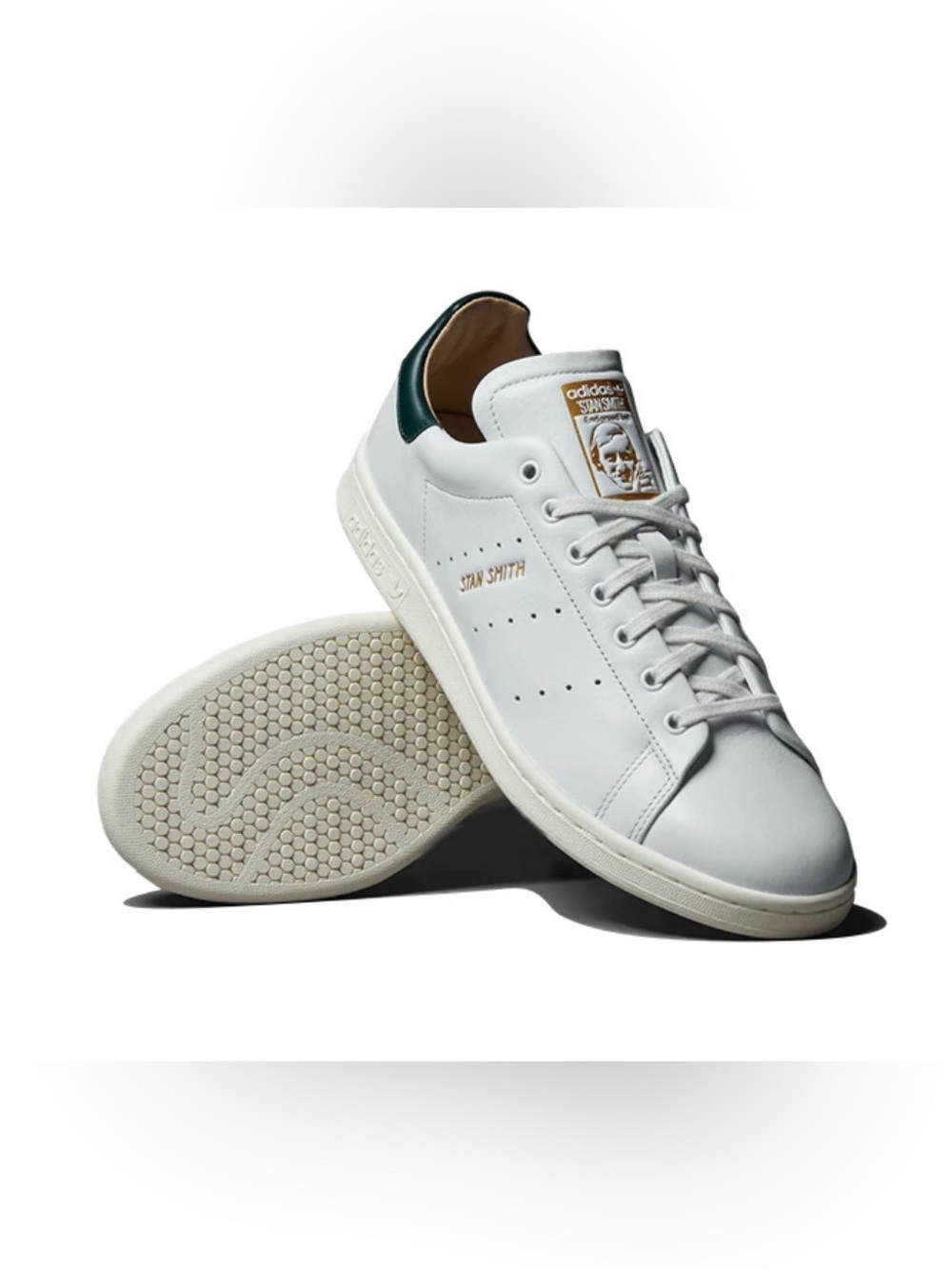 NWT Adidas Stan Smith HP2201 White Off White Dark Green Size 8.5US